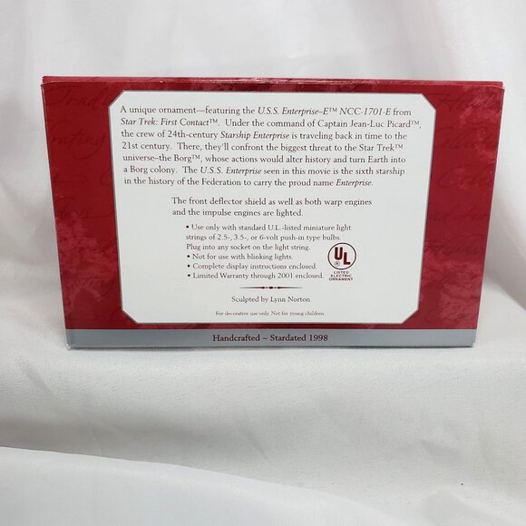 Hallmark Ornaments Star Trek Collection 1990s Magic Lighted Ships Lot of 7 - Picture 8 of 12